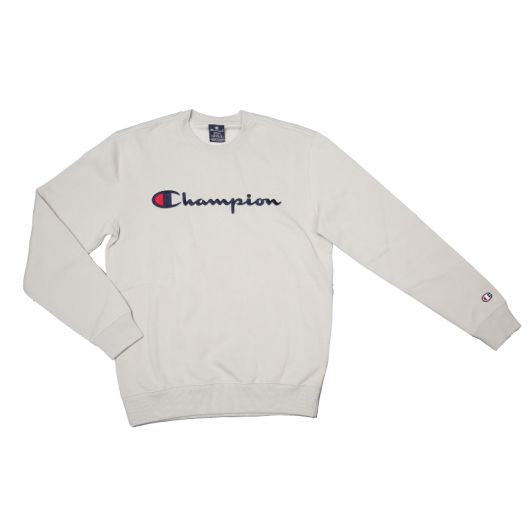 Champion sweater grey crew neck white best sale