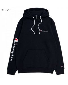 Champion Men's Hooded Half Zip Sweatshirt in Black (219211)
