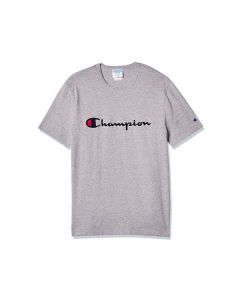 Champion Heritage Short Sleeve T-Shirt with Full Front Logo in Oxford Gray (GT19HS22-Y082521IC)