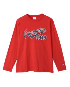 Champion Men's Long Sleeve T-Shirt in in Red (C3-W405)