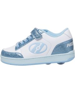 HEELYS Pulse 4.0 Roller Sneaker in White/Blue Glitter