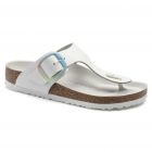 Birkenstock Gizeh Big Buckle Leather Unisex Regular Width Sandals in White