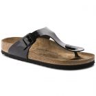 Birkenstock Gizeh Birko-Flor Patent Unisex Regular Width Sandals in Black