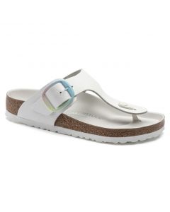 Birkenstock Gizeh Big Buckle Leather Unisex Regular Width Sandals in White