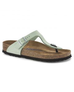 Birkenstock Gizeh Nubuck Oiled Leather Unisex Regular Width Sandals in Matcha