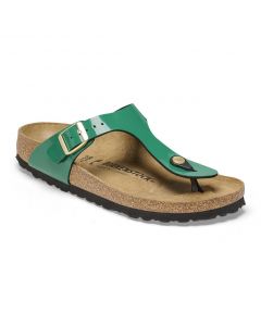 Birkenstock Gizeh Birko Flor Patent in Digital Green