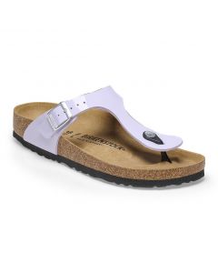 Birkenstock Gizeh Birko Flor Patent in Purple Fog