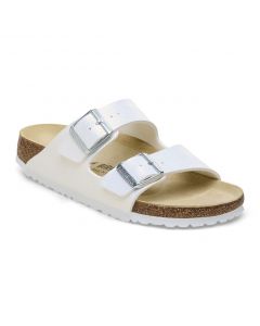 BIRKENSTOCK Arizona Birko-Flor Women's Sandals in Shiny Lizard White