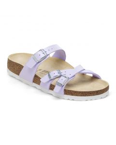 Birkenstock Franca Birko-Flor Women's in Shiny Lizard Purple Fog