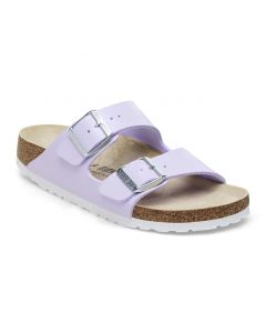 BIRKENSTOCK Arizona Birko-Flor Women's Sandals in Shiny Lizard Purple Fog