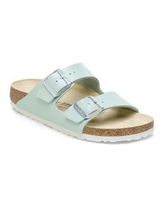 BIRKENSTOCK Arizona Birko-Flor Women's Sandals in Shiny Lizard Surf Green