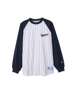 Champion Men's Raglan Long Sleeve T-Shirt in Navy (C3-Y410)