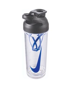 NIKE TR Hypercharge Shaker Bottle 24oz in Clear/Black/Game Royal