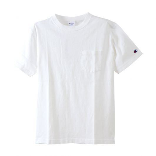 CHAMPION Men s Short Sleeve Pocket T Shirt in White C3 M349