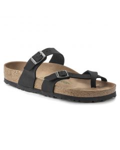 BIRKENSTOCK Mayari Vegan Birkibuc Unisex Regular Width Sandals in Black