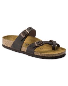 BIRKENSTOCK Mayari Oiled Leather Unisex Regular Width Sandals in Habana