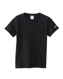 CHAMPION Women's Short Sleeve Pocket T-Shirt in Black (CW-M321)