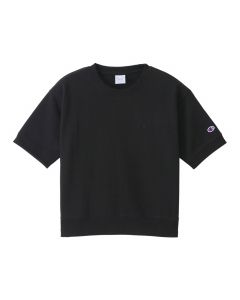 CHAMPION Women's Short Sleeve Sweatshirt in Black (CW-T014)